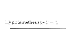 Hypothesis Testing Basics Quiz