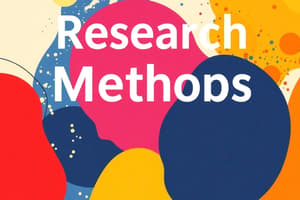 Research Methods: Study Types and Validity