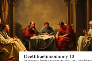 Deuteronomy 13 - Flashcard Quiz