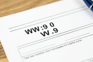 Form W-9 Taxpayer Identification Overview