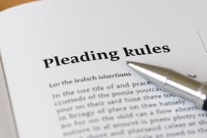 Rule 8: Pleading Rules