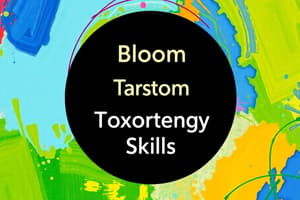 Bloom's Taxonomy and Competency in Education