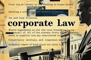 Corporate Law and Contract Terms Quiz