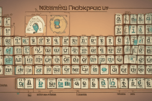 Trends in the Periodic Table MCQ2