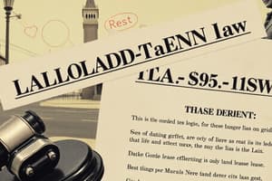 Landlord-Tenant Law Basics