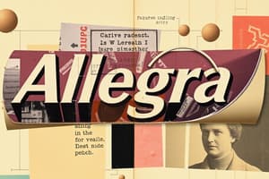 Allegra Drug Card Flashcards