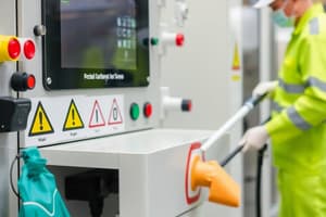 Machinery Risk Controls and Cleaning Equipment Quiz