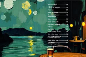 Drink Menu Overview