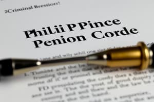 Philippine Penal Code - Key Articles