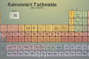 Properties of Elements in the Periodic Table