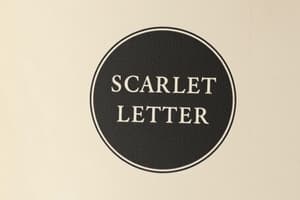 The Scarlet Letter Sparknotes Ch 15-24