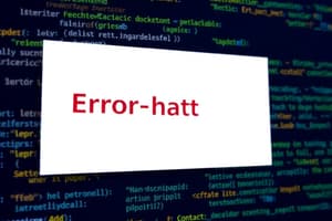 Programming Concepts I: Errors and Exceptions