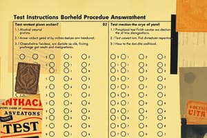 Test Booklet Instructions