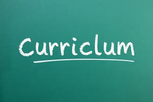 Overview of Curriculum Types and Definitions