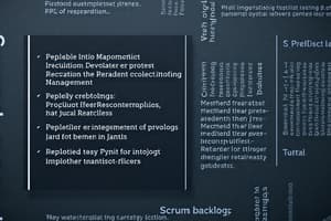 Scrum Methodology and Product Backlog