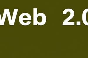 Web evolution and Web 2.0