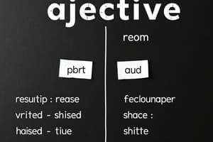 Adjective + Noun Combinations Quiz