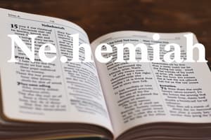 Nehemiah Chapter 10 Study Questions