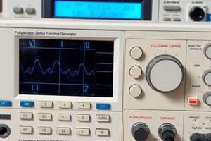 Electronics Lab: Function Generators & Oscilloscopes