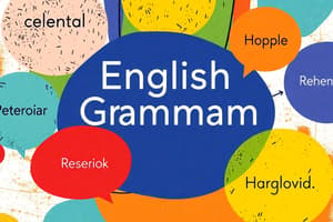 English Grammar Overview Quiz