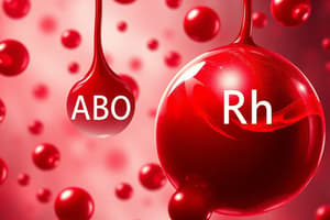 Immunohaematology: ABO and Rh Blood Groups