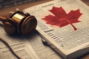 Criminal Code of Canada Section 25(4) and 35 Quiz