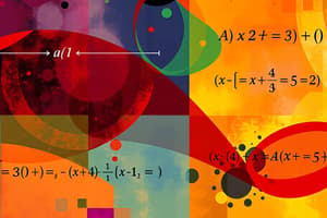 Algebra 2 Parent Functions & Transformations