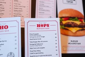 Hops Burger Bar Menu Flashcards