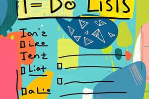 The Power of To-Do Lists