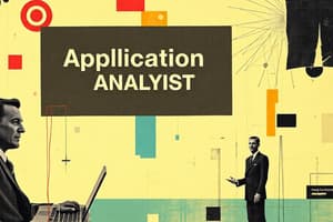 Application Analyst Training Module