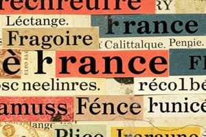 Vocabulaire Thématique de Français