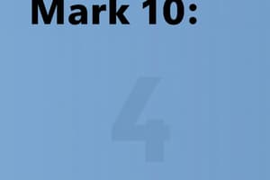 Mark 10:46-52 Quiz