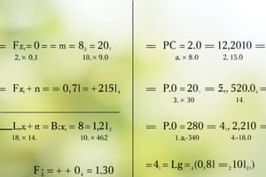 Chemistry Final Flashcards: Formulas & Equations