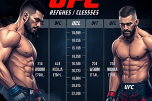 UFC Weight Classes Overview