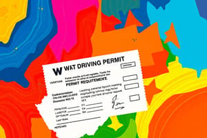 WV Driving Permit Levels Flashcards