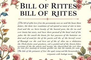 Overview of the Bill of Rights