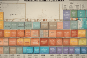 Properties of Elements in the Periodic Table