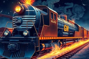 GM Locomotive Lube Oil System Quiz