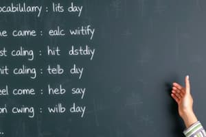 Vocabulary Acquisition Strategies