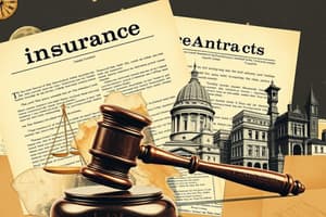 Legal Concepts of the Insurance Contract