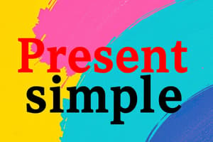 Present Simple Tense Quiz