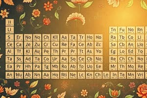 Chemistry Chapter on Atomic Structure and Periodic Table