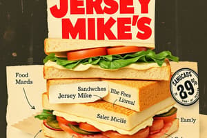 Jersey Mike's Sandwiches Flashcards