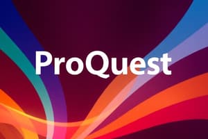 Accessing Documents via ProQuest