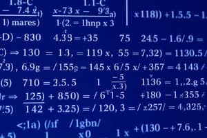 Algebra Class: Indices and Logarithms