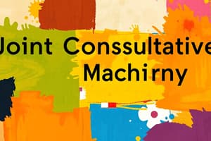 Joint Consultative Machinery (JCM)