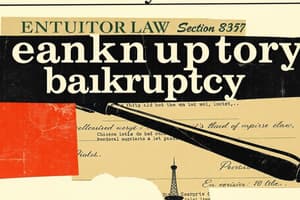 Executory Contracts & Bankruptcy