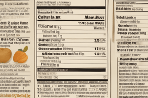 Nutrition Facts Panel Quiz