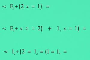 Algebra Class Quiz - Expressions and Operations