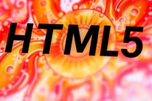 HTML5 Overview and Versions